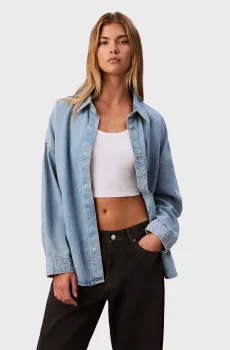 Женская голубая джинсовая рубашка RELAXED Голубой XS Calvin Klein Jeans LV047C709G
