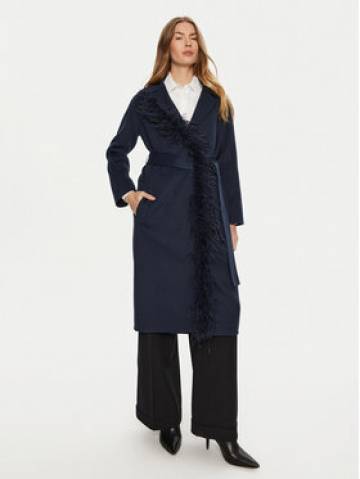 TWINSET Вовняне пальто 242TP2065 Cиній Regular Fit TWINSET Вовняне пальто 242TP2065 Cиній Regular Fit