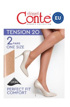 Гольфы женские Conte elegant Tension 20 DEN, Natural, размер 23-25, 2 пары