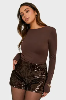 Женские коричневые шорты Коричневый 36 Tally Weijl SSHPESIENO