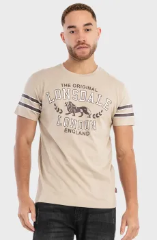 Мужская бежевая футболка Бежевый L Lonsdale 117530