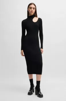 Женское черное платье Черный S HUGO 50522537;001