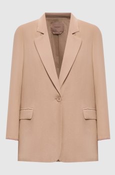 Бежевый жакет с льном