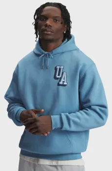 Мужское голубое худи UA Icon Flc Graphic Top Голубой S Under Armour 6007591-418