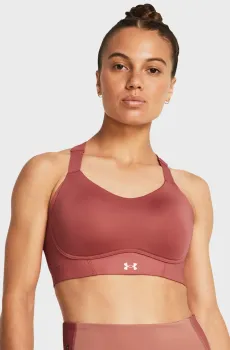 Женский терракотовый топ UA Uplift High Коричневый 34B Under Armour 1376866-611