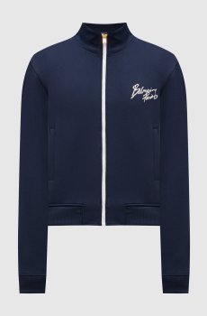 Синяя спортивная куртка с логотипом
