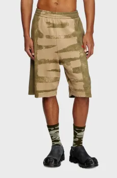 Мужские зеленые шорты P-MARSHY-BLEEDING Diesel x Damiano David Зеленый M Diesel A17760 0SPEB