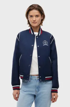 Женский темно-синий бомбер CREST VARSITY JACKET Синий S Tommy Jeans DW0DW22919