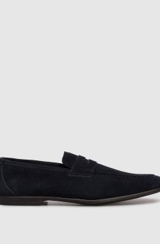Синие замшевые лоферы