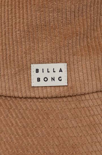Шляпа из хлопка Billabong цвет бежевый хлопковый Шляпа из хлопка Billabong цвет бежевый хлопковый