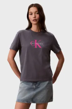 Женская темно-серая футболка HERO SS CLASSIC Серый M Calvin Klein Jeans LV047B865G
