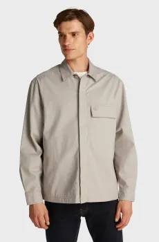 Мужская бежевая рубашка CLEAN COTTON OVERSHIRT Бежевый M Calvin Klein Jeans J30J326724