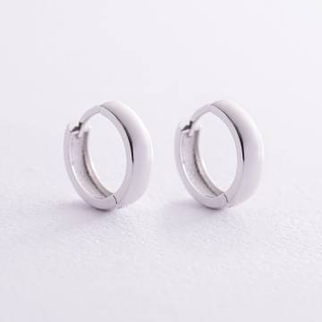 Серьги - кольца в белом золоте с08210 Серьги - кольца в белом золоте с08210