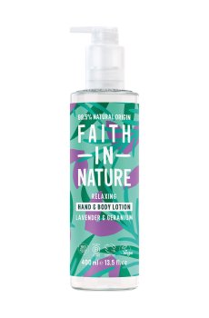 Лосьон для рук и тела Faith in Nature Relaxing Hand & Body Lotion с лавандой и геранню, 400 мл