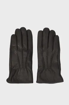 Мужские черные кожаные перчатки CLASSIC PEBBLE Черный L-XL Calvin Klein LV04D8034G