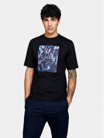 Sisley Футболка 3I1XS103I Чорний Regular Fit Sisley Футболка 3I1XS103I Чорний Regular Fit