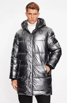 Мужская серебристая куртка Серебряный L Guess M3BL43.WEHC0;MGTL