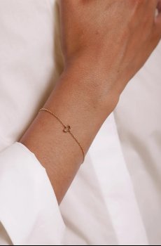 Серебряный браслет с позолотой Design Letters