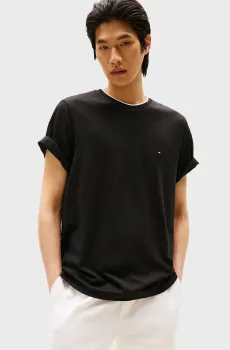 Мужская черная футболка COTTON MODAL TEE Черный M Tommy Hilfiger MW0MW39368