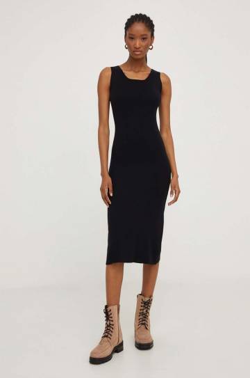 Платье и кардиган Answear.LAB цвет чёрный