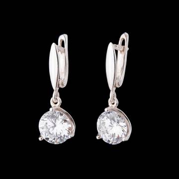 Серебряные серьги (фианиты) 12835 Серебряные серьги (фианиты) 12835