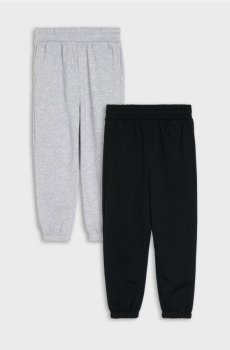 Спортивні штани джогери oversize з утепленням 2 шт. - чорний