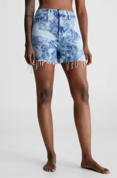 Женские голубые джинсовые шорты MOM Голубой 26 Calvin Klein Jeans J20J220857