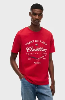 Мужская красная футболка TH x Cadillac Formula 1® Team Красный M Tommy Hilfiger MN0MN00097