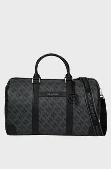 Мужская темно-серая дорожная сумка с узором Серый ONESIZE Karl Lagerfeld B3M30255;999