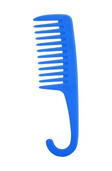 Гребень для волос Cosmo Shop большой, редкозубый, с крючком, 22*6 см, синий, 1 шт (CS325A)