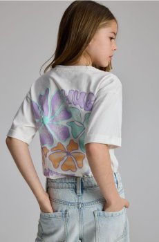 Reserved - Бавовняна футболка з принтом - кремовий - 427HU-01X