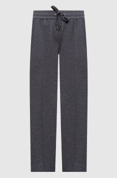 Серые спортивные брюки с отворотами