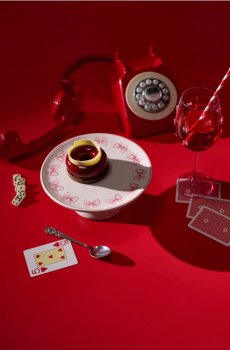 Керамічна підставка для тортів - рожевий