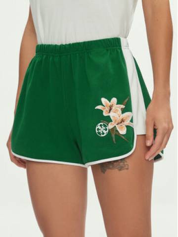 Guess Шорти з тканини Zoey V4GD05 KC5R0 Зелений Loose Fit Guess Шорти з тканини Zoey V4GD05 KC5R0 Зелений Loose Fit