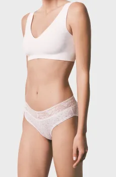 Женские белые трусики с узором Белый S womensecret 874460