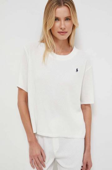Пижама Polo Ralph Lauren женская цвет бежевый Пижама Polo Ralph Lauren женская цвет бежевый