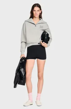 Женские черные шорты Черный 34 Sandro SFPSH00576_Black