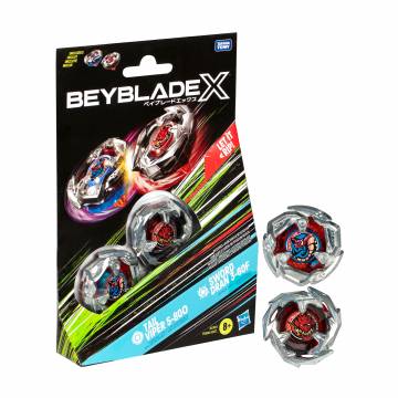 Игровой набор Beyblade X Юлы Tail Viper и Sword Dran от 8 лет, 20*3.2*14 см, 2 шт (F9586/G0197) Игровой набор Beyblade X Юлы Tail Viper и Sword Dran от 8 лет, 20*3.2*14 см, 2 шт (F9586/G0197)