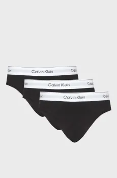 Мужские черные брифы (3 шт) HIP BRIEF Черный XL Calvin Klein LV00NB4388