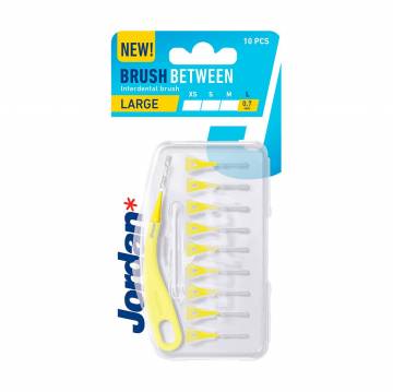 Щетки для межзубных промежутков Jordan Brush Between L 0.7 мм, 10 шт Щетки для межзубных промежутков Jordan Brush Between L 0.7 мм, 10 шт