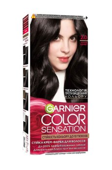 Стойкая крем-краска для волос Garnier Color Sensation 2.0 Черный бриллиант, 110 мл