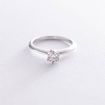 Помолвочное кольцо "Tiffany & Co" с бриллиантом (платина) к388tif Помолвочное кольцо "Tiffany & Co" с бриллиантом (платина) к388tif