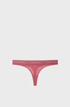 Женские розовые трусики с узором THONG Розовый XS Calvin Klein 000QF7878E