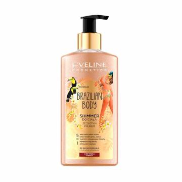 Шиммер для тела Eveline Cosmetics Brazilian Body Shimmer с золотой пылью, 150 мл Шиммер для тела Eveline Cosmetics Brazilian Body Shimmer с золотой пылью, 150 мл