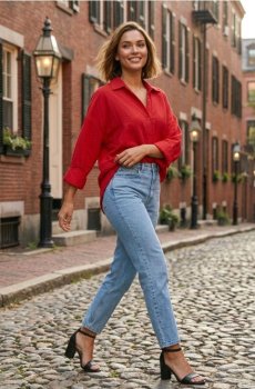 Віскозна сорочка - червоний