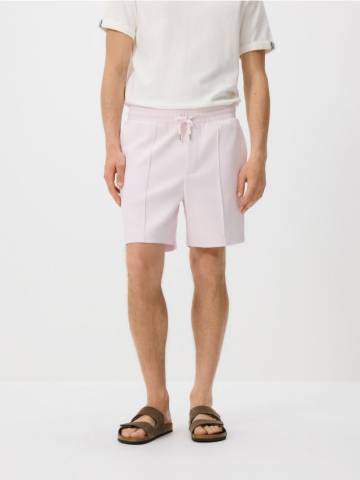 Reserved - Комфортні шорти з прошивкою - світло-ліловий - 614EF-40X