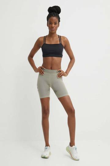 Тренировочные шорты Hummel First Seamless цвет бежевый с принтом высокая посадка 212556 Тренировочные шорты Hummel First Seamless цвет бежевый с принтом высокая посадка 212556