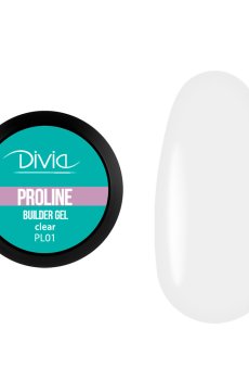 Гель для наращивания ногтей Divia ProLine Builder Gel PL01 Clear, 5 г