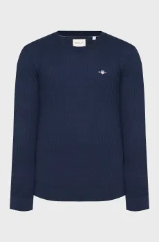 Мужской темно-синий джемпер TEXTURED Синий S Gant 8030255