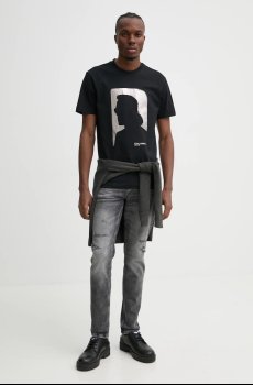 Хлопковая футболка Karl Lagerfeld Jeans
